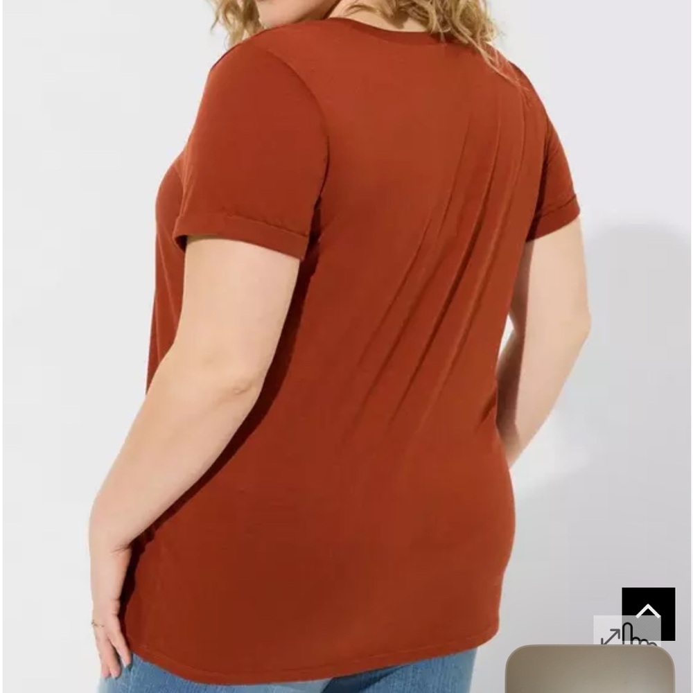 NWT Torrid Graphic Relaxed Tee in Brown and Orange - Picture 4 of 7